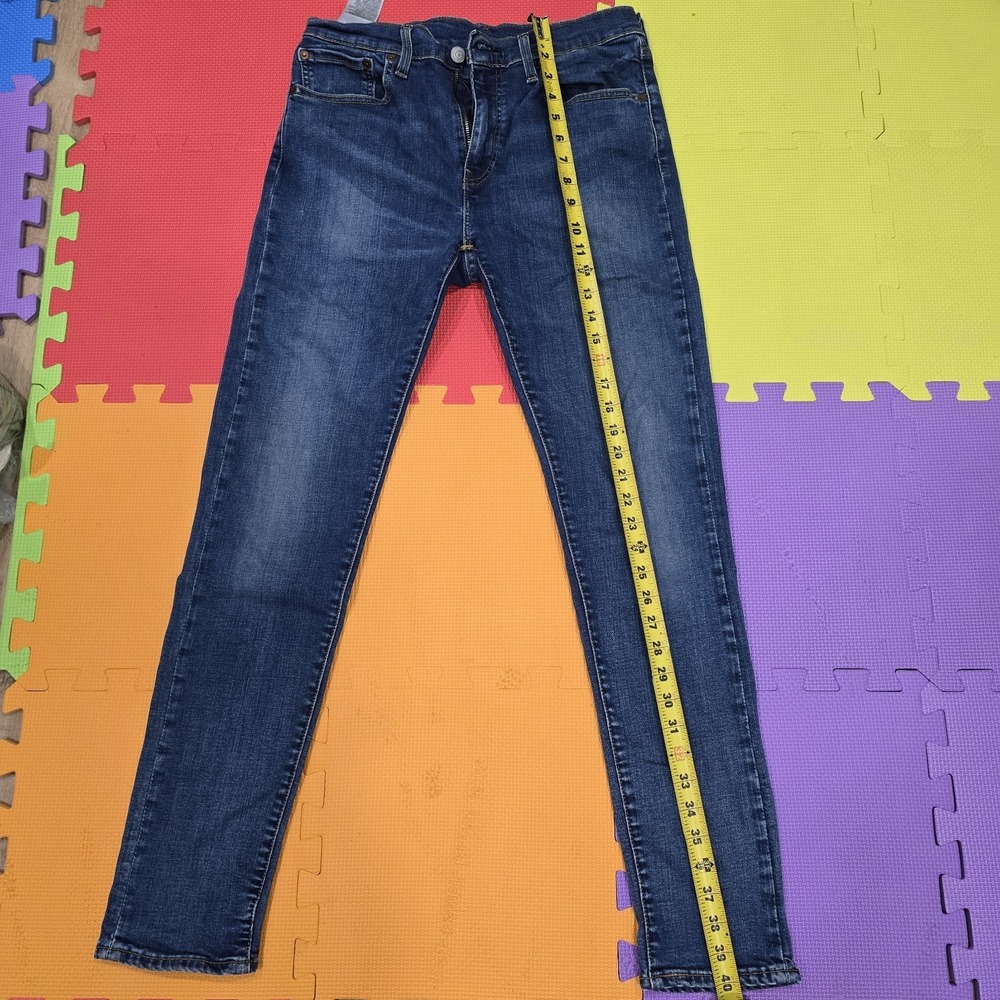 Levi's 512 Slim Taper Mens Blue Jeans W32 L32 Premium‎ Waterless Dark Wash